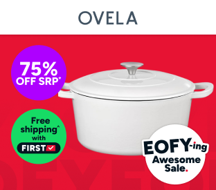 Ovela 5.6L Cast Iron Round Casserole (White) Product Image