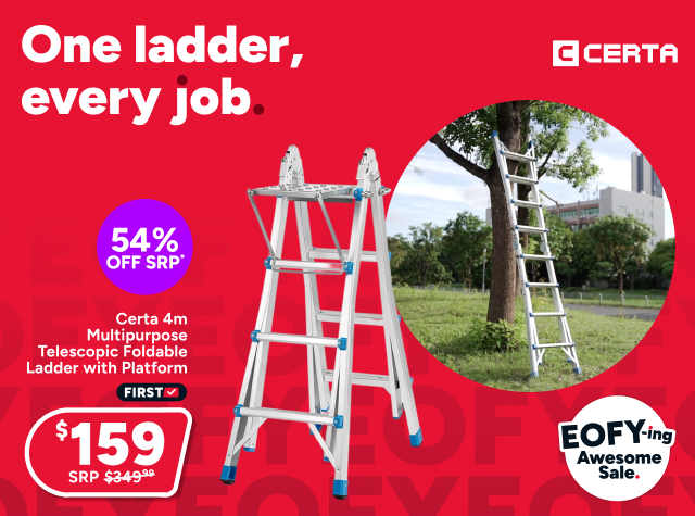 Certa 4m Multipurpose Telescopic Foldable Ladder with Platform