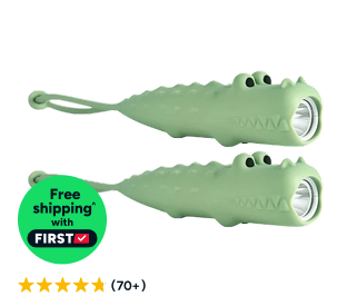 Kids Crocodile Rechargeable Silicone LED Torch (2 Pack) Product Image