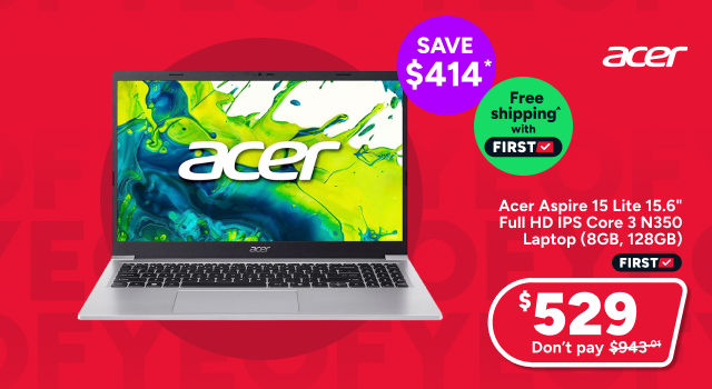 Acer Aspire 15 Lite 15.6inch Full HD IPS Core 3 N350 Laptop (8GB, 128GB) 