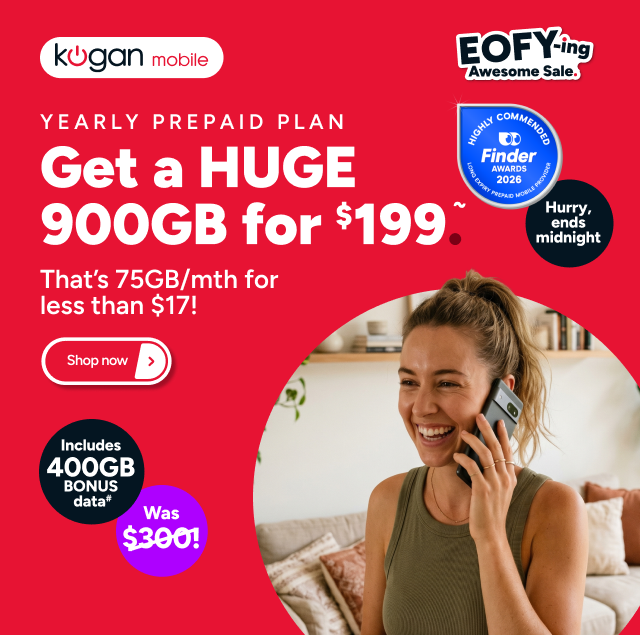 Kogan Mobile EOFY - 900GB for $199 ~
