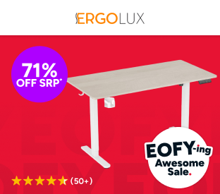 Ergolux Electric Standing Desk 140 x 70cm (Oak/White) Product Image