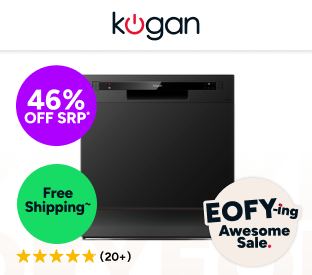 Kogan Benchtop Dishwasher (8 Place, Black) Product Image
