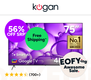 Kogan 75" LED 4K Smart AI Google TV Product Image
