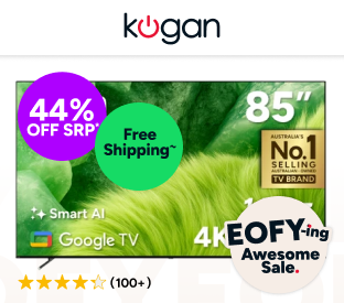 Kogan 85" QLED 4K 144Hz Smart AI Google TV  Product Image