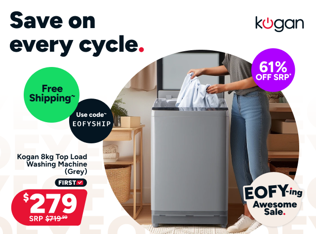 Kogan 8kg Top Load Washing Machine (Grey)