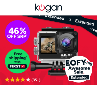 Kogan 4K Dual Screen Wi-Fi Action Camera with Waterproof Case Product Image