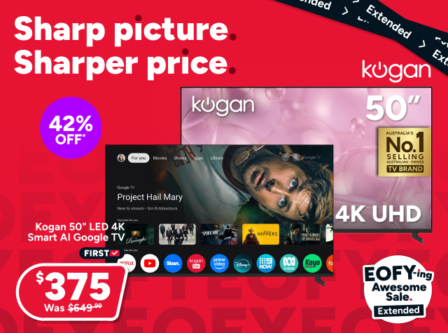 Kogan 50" LED 4K Smart AI Google TV