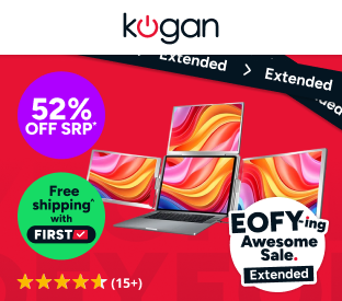 Kogan XPRESSO 14" Full HD Pro Triple Screen Tri-Fold Portable Monitor for 12 - 17.3" Laptops (1920 x 1200) Product Image