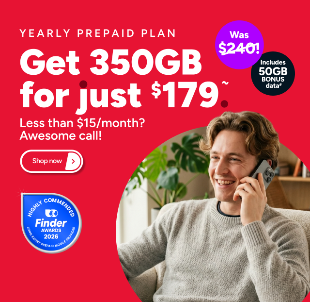 Kogan Mobile - 350GB for $179 ~