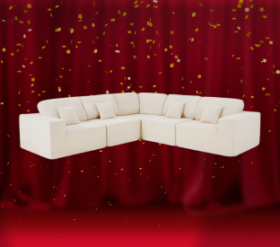 Brosa Formé Teddy Fleece 6 Seater Compressed Modular Sofa Product Image