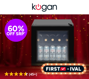 Kogan 44L Glass Door Bar Fridge Product Image