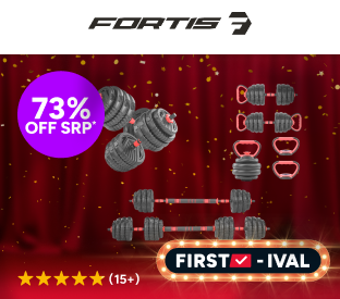 Fortis 6-in-1 40kg Adjustable Weight Dumbbell Set Product Image