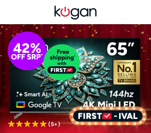 Kogan 65" Mini-LED QLED Pro 4K 144Hz Smart AI Google TV Product Image