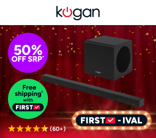 Kogan 2.1 Channel 225W Dolby Slim Soundbar with Wireless Subwoofer Product Image