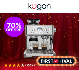 Kogan Dual Thermoblock Espresso Coffee Machine with Grinder Product Image