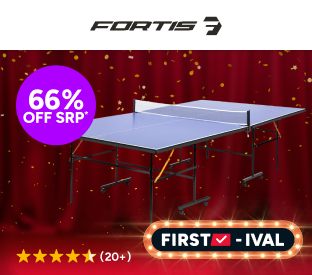 Fortis Full Sized Foldable Indoor Table Tennis Table with Accessories Product Image