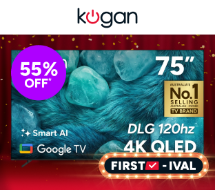 Kogan 75" QLED 4K Smart AI Google TV Product Image