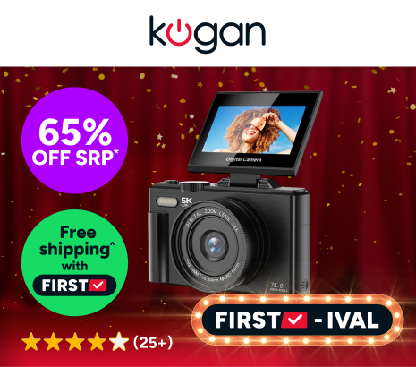 Kogan 5K 75MP Digital Vlogging Camera with Flip Screen Product Image