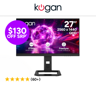 Kogan Omega 27" QHD IPS 240Hz 1ms Gaming Monitor Product Image