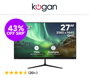 Kogan 27" QHD 75Hz Frameless FreeSync Monitor Product Image