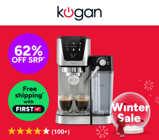 Kogan Dual Thermoblock Espresso Coffee Machine with Milk Frother Product Image