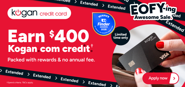 Kogan Money EOFY Extended - Earn $400 Credit †