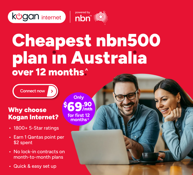 Kogan Internet - High speed nbn500 only $69.90/mth^
