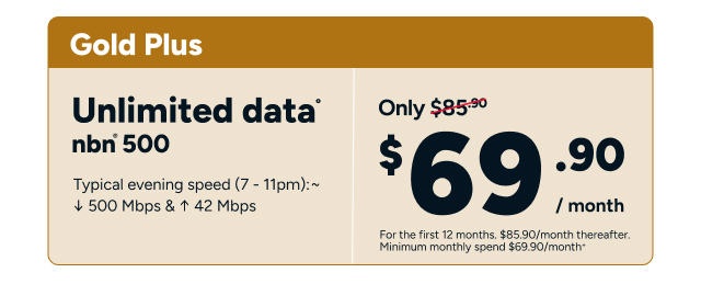 Kogan Internet - Gold Plus Plan