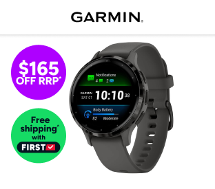 Garmin Venu 3S Smart Sports Watch (Slate with Pebble Grey Band, 41mm) Product Image