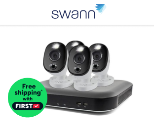 Swann 4 Channel DVR with 4 x 4K Security Cameras System - Refurbished Product Image