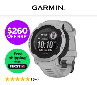 Garmin Instinct 2 Solar Smart Sports Watch (Mist Grey, 45mm) Product Image