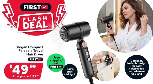 Kogan Compact Foldable Travel Hair Dryer