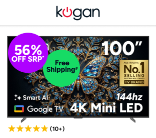 Kogan 100" Mini-LED QLED 4K 144Hz Smart AI Google TV Product Image