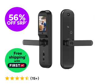Kogan SmarterHome™ Wi-Fi Fingerprint Video Smart Lock with Monitor Product Image