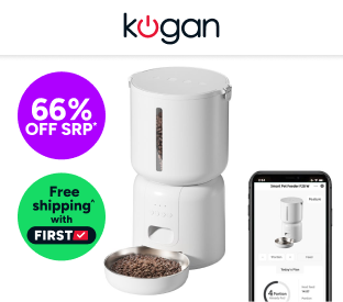 Kogan SmarterHome™ Automatic Smart Pet Feeder with Stainless Steel Bowl Product Image