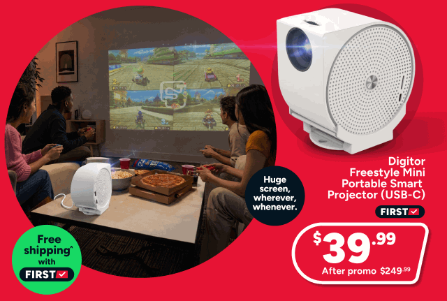 Digitor Freestyle Mini Portable Smart Projector (USB-C)