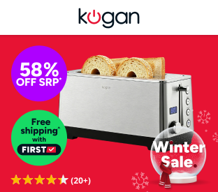 Kogan 4 Slice Long Slot Stainless Steel Toaster Product Image