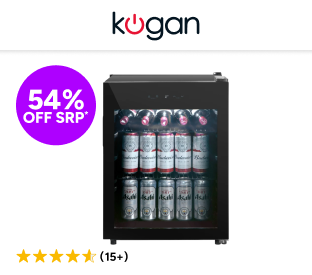 Kogan 66L Glass Door Bar Fridge Product Image