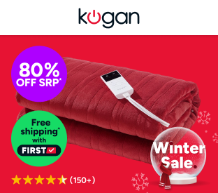 Kogan Washable Electric Heated Throw Blanket (Red, 160 x 130cm) Product Image