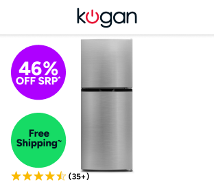 Kogan 197L Top Mount Fridge (Stainless Steel) Product Image