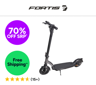 Fortis 36V 10Ah Foldable Commuter Electric Scooter (40km Range) Product Image