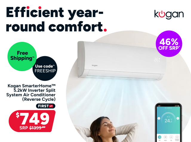 Kogan SmarterHome™ 5.2kW Inverter Split System Air Conditioner (Reverse Cycle)