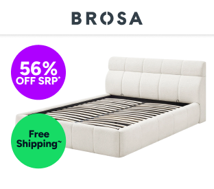 Brosa Allocco Boucle Gas Lift Bed Frame (Double) Product Image