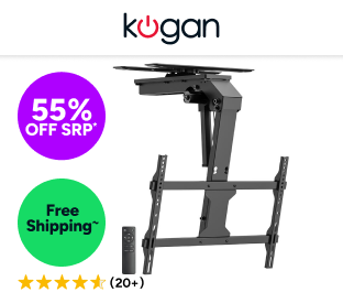 Kogan SmarterHome™ Motorised Flip Down TV Ceiling Mount for 37'' - 75'' TVs Product Image