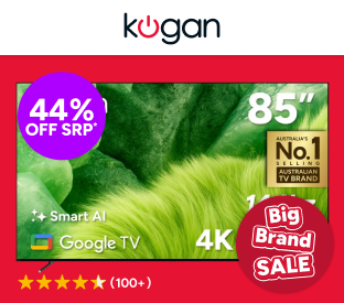 Kogan 85" QLED 4K 144Hz Smart AI Google TV Product Image