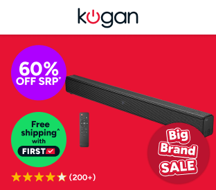 Kogan 2.1 Channel 140W Dolby Atmos Soundbar with Built-in Subwoofer Product Image