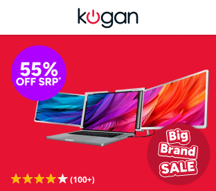 Kogan XPRESSO 14" Full HD Pro Dual Screen Tri-Fold Portable Monitor for 14” - 17” Laptops (1920 x 1080) Product Image