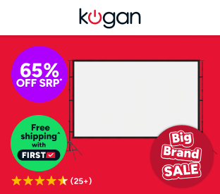 Kogan 100'' Double Tripod Projector Screen with Stand Product Image