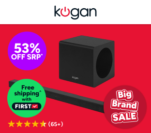 Kogan 2.1 Channel 225W Dolby Slim Soundbar with Wireless Subwoofer Product Image